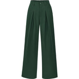 High Waist Pleated Wide Leg Trousers for Effortless Chic Style