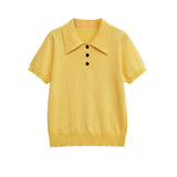 Classic Short Sleeve Knit Polo Top – Soft Slim Fit Shirt