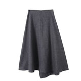 High Waist A-Line Midi Skirt for Elegant Timeless Style