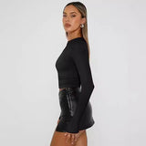 Amysaint | Casual Long Sleeve Round Neck Top