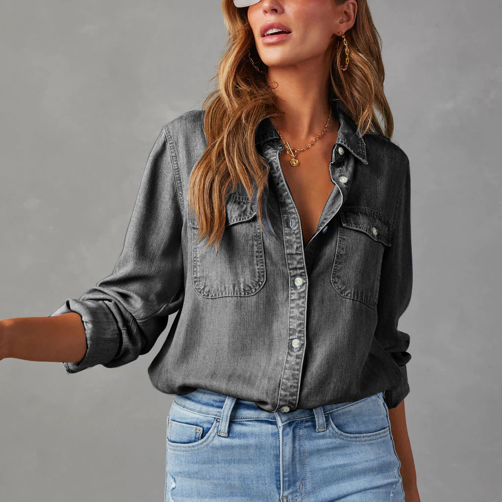 Classic Denim Button Shirt for Effortless Casual Style