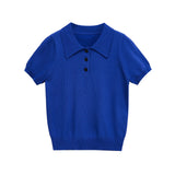 Classic Short Sleeve Knit Polo Top – Soft Slim Fit Shirt