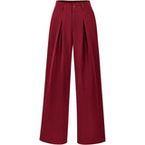 High Waist Pleated Wide Leg Trousers for Effortless Chic Style