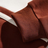 Relaxed Colour Block Polo Sweatshirt with Button Placket