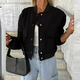 Women’s Button Front Bomber Jacket