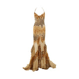 Amysaint Oberto Cavalli Cheetah Print Maxi Dress