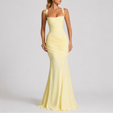 Women’s Elegant Ruched Maxi Evening Dress