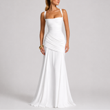 Women’s Elegant Ruched Maxi Evening Dress