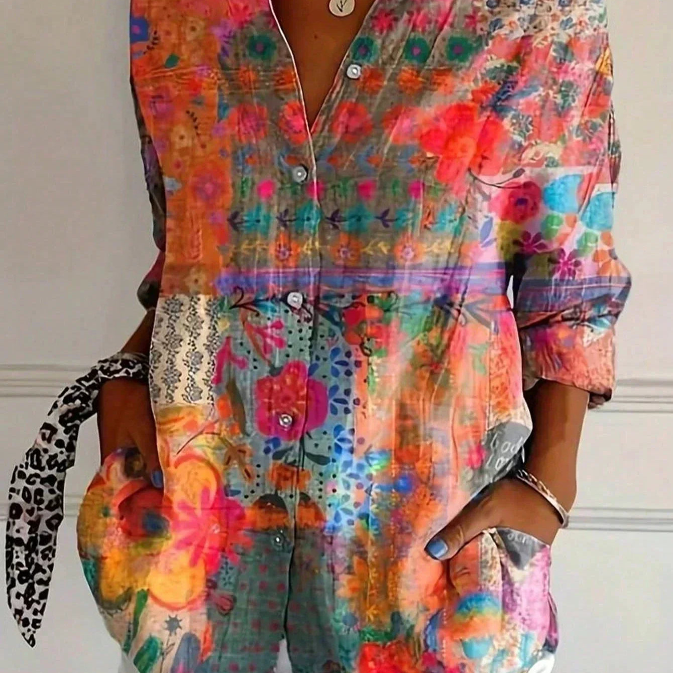 Amysaint | Blouse with Colourful Print