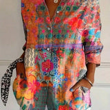 Amysaint | Blouse with Colourful Print