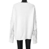 Distressed Textured Knit Oversized Sweaters Jumper