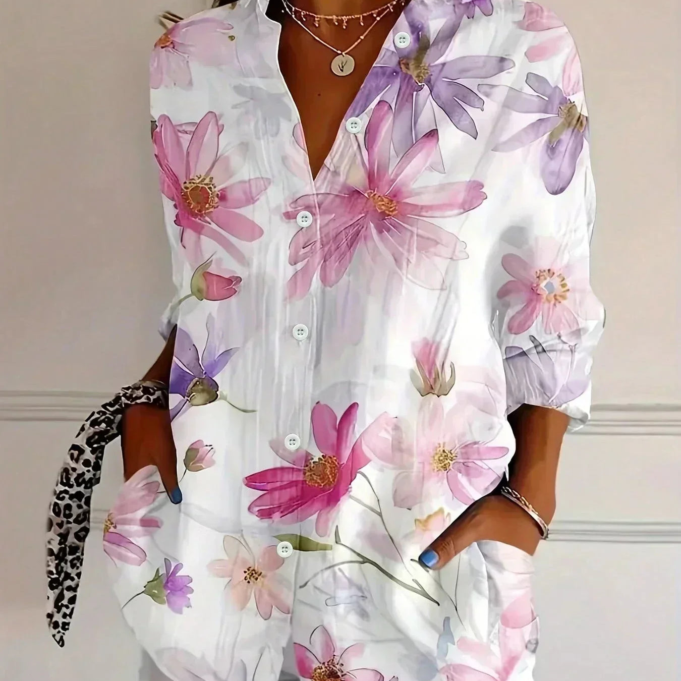Amysaint | Blouse with Colourful Print