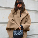 Ladies Camel Oversized Coat