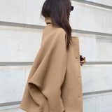 Ladies Camel Oversized Coat