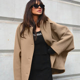 Ladies Camel Oversized Coat