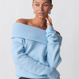 Ladies Off Shoulder Knit Jumper