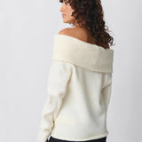 Ladies Off Shoulder Knit Jumper