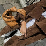 Classic Long Trench Coat with Waist Belt and Double-Breasted Design
