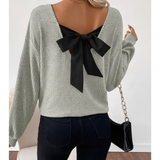 Amysaint | Women's Casual Loose Fit T-Shirt Back Bow Design