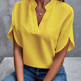 V Neck Relaxed Blouse for Effortless Everyday Style