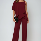 Women's Asymmetrical One Shoulder Wide Leg Jumpsuit
