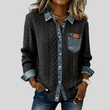 Amysaint | Denim Patchwork Shirt