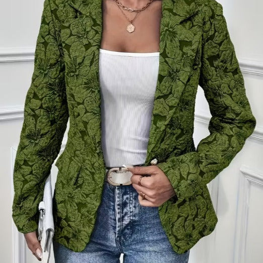 Women’s Paisley Jacquard Fitted Blazer