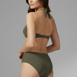 Women’s Bikini Set with Halterneck Top and Low Rise Bottom