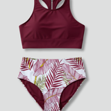 Women’s Bikini Set with Wrap Top and High Waist