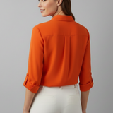 Women’s Blouse with Collar and Button Fastening
