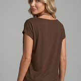 Women's Blouse with Cowl Neck and Draped Front