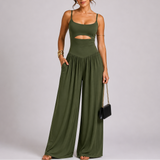 Women’s Elegant Cut-Out Wide Leg Jumpsuit