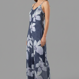 Women’s Jumpsuit with Adjustable Straps and Printed Surface