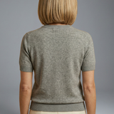 Women’s Knit Top with Crew Neck and Ribbed Hem