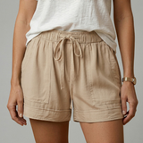 Women’s Shorts with Drawstring Waist and Relaxed Fit