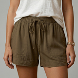 Women’s Shorts with Drawstring Waist and Relaxed Fit