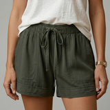 Women’s Shorts with Drawstring Waist and Relaxed Fit