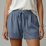 Women’s Shorts with Drawstring Waist and Relaxed Fit