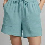 Women’s Shorts with Drawstring Waist and Side Pockets