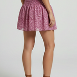 Women’s Shorts with Elastic Waist and Printed Surface