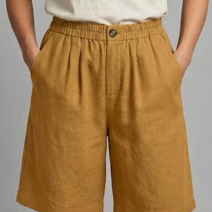 Women’s Shorts with Elastic Waistband and Side Pockets