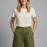 Women’s Shorts with Elastic Waistband and Side Pockets