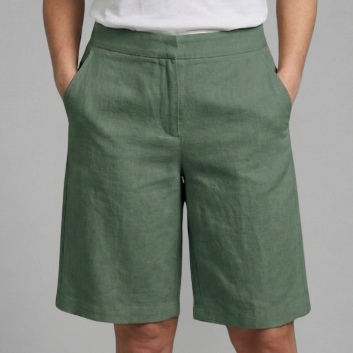 Women’s Shorts with Elastic Waistband and Side Pockets