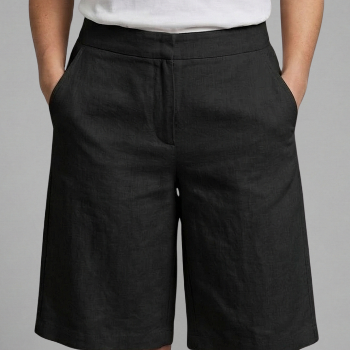 Women’s Shorts with Elastic Waistband and Side Pockets