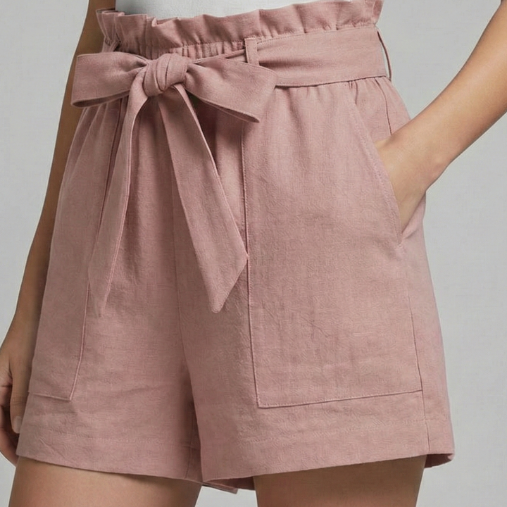 Women’s Shorts with Tie Waist and Side Pockets
