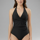 Women’s Swimsuit with Halter Neck and High Waist