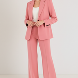 Women's Tailored Two-Piece Pantsuit Set with Blazer and Trousers
