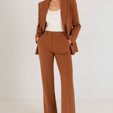 Women's Tailored Two-Piece Pantsuit Set with Blazer and Trousers