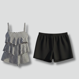 Women’s Tankini Set with Scoop Neck and Shorts