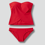 Women’s Tankini Set with Strapless Top and Shorts